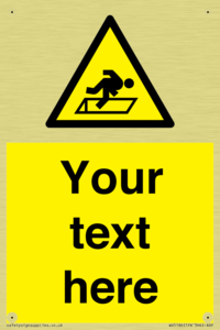 Custom Warning Hatch Sign